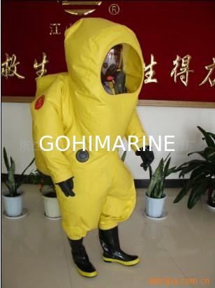 CCS Approved Marine Heavy Duty Gas Tight Chemical Protective Suit Clothing
