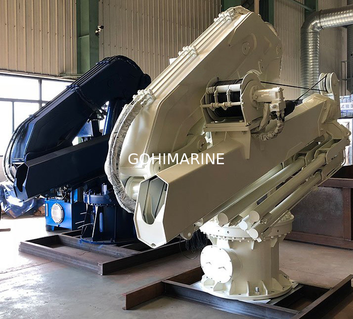 CCS, BV, ABS Approved Compact 1-20T Marine Ship Hydraulic Folding Telescopic Crane